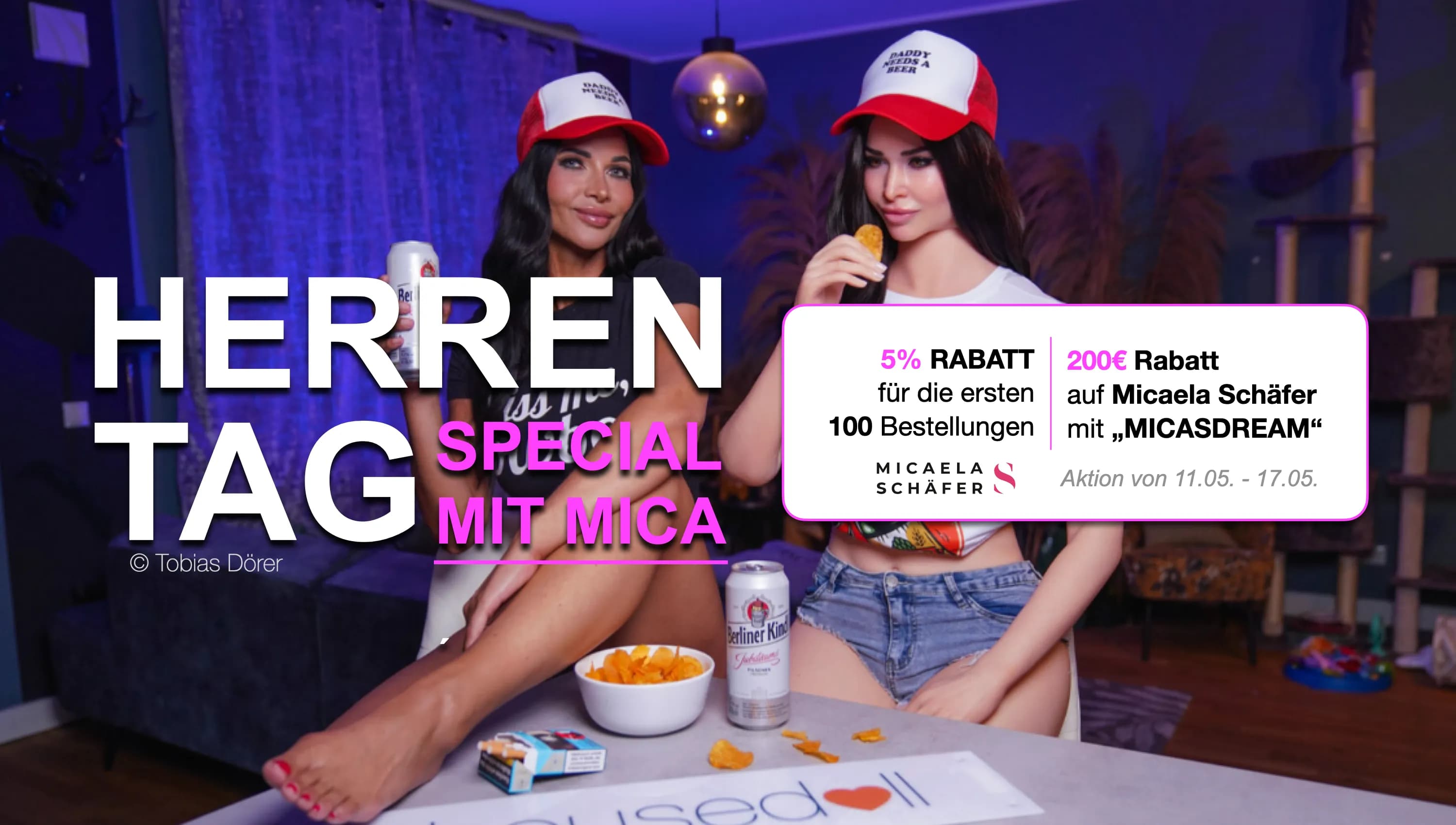 Herrentag Aktion mit Micaela Schäfer