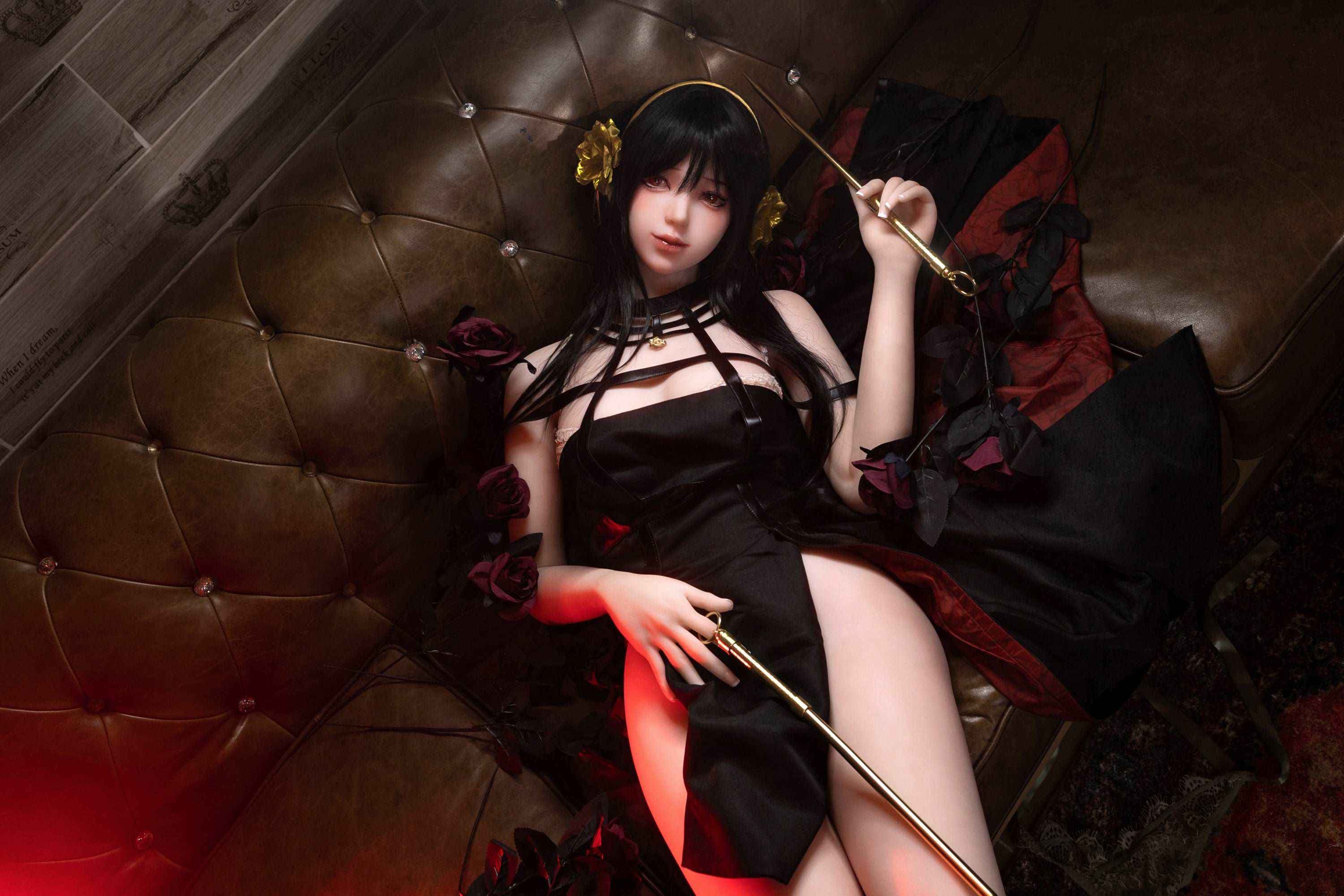 Aibei Doll Gothika - Asiatische TPE Sexpuppe mit schwarzem Haar - 9
