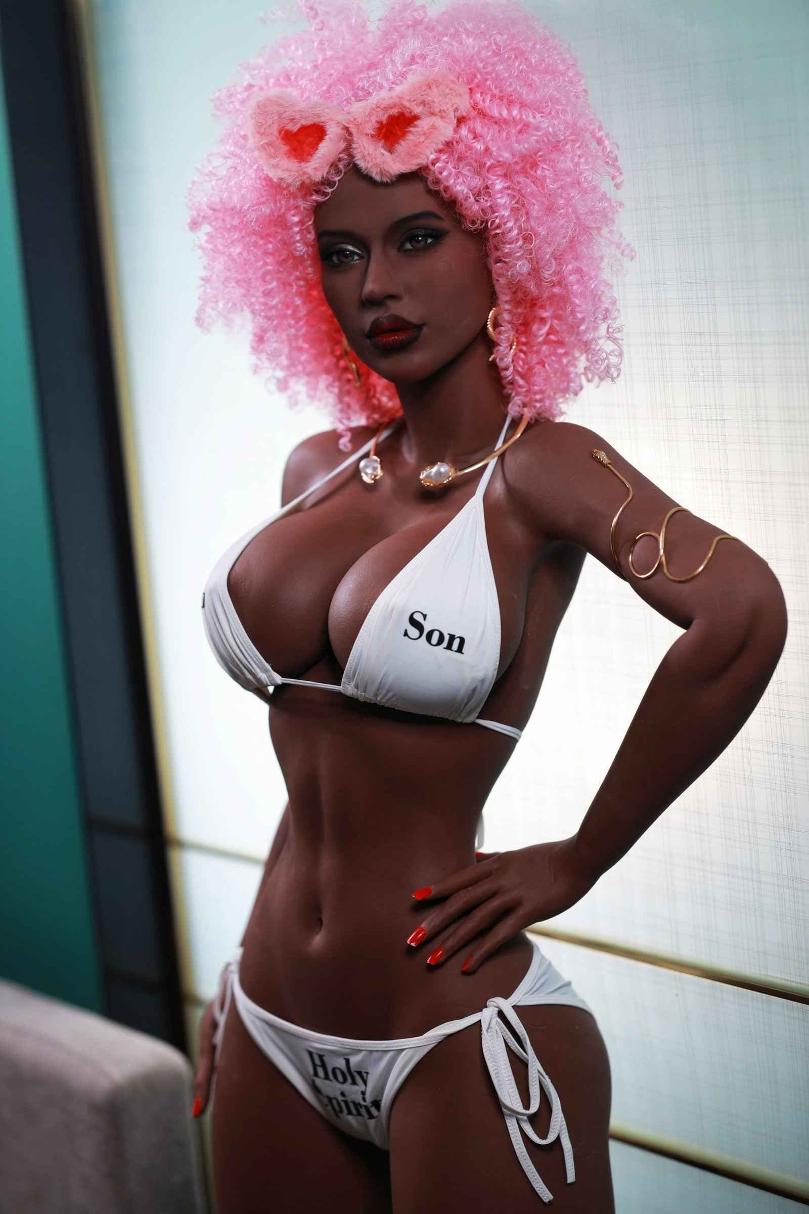 Firedoll Effie - Kurvige Fantasy Silikon Sexpuppe mit pinkem Haar - 10