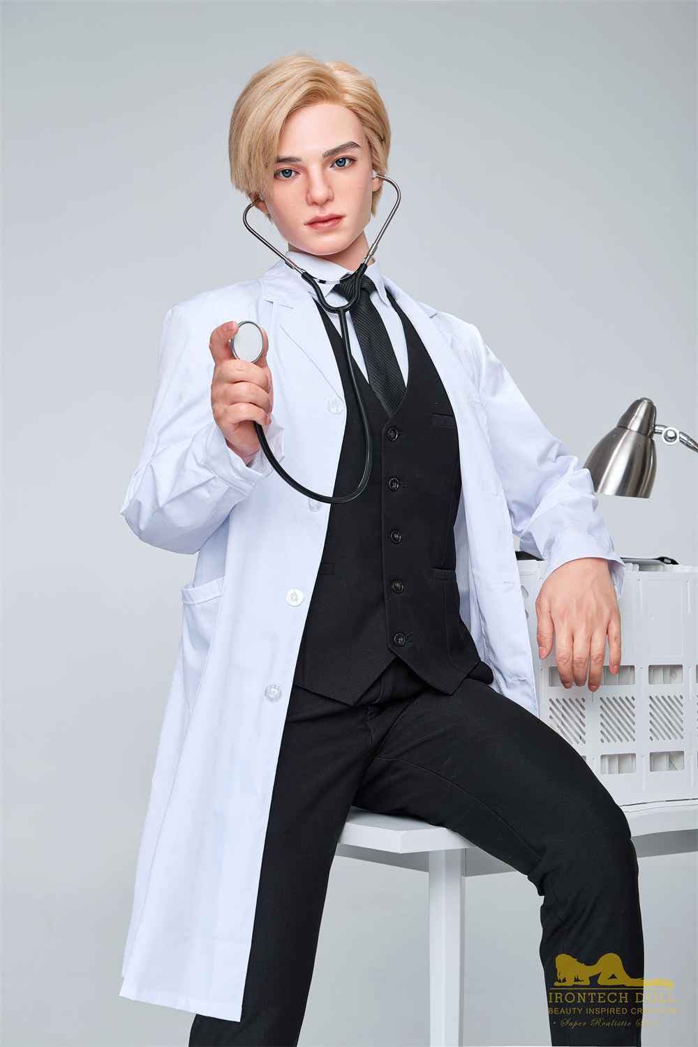 Irontech Doll Lucas - Poupée sexuelle blonde masculine en TPE - 10