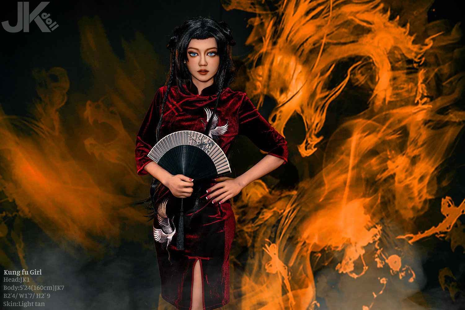 JK Doll Feyra - 160 cm Asian sex doll with blue eyes - 3