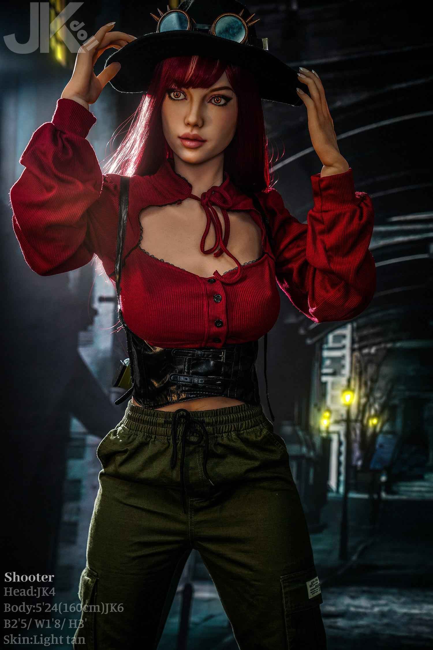 JK Doll Liz - 160 cm TPE Sexpuppe mit rotem Haar - 3