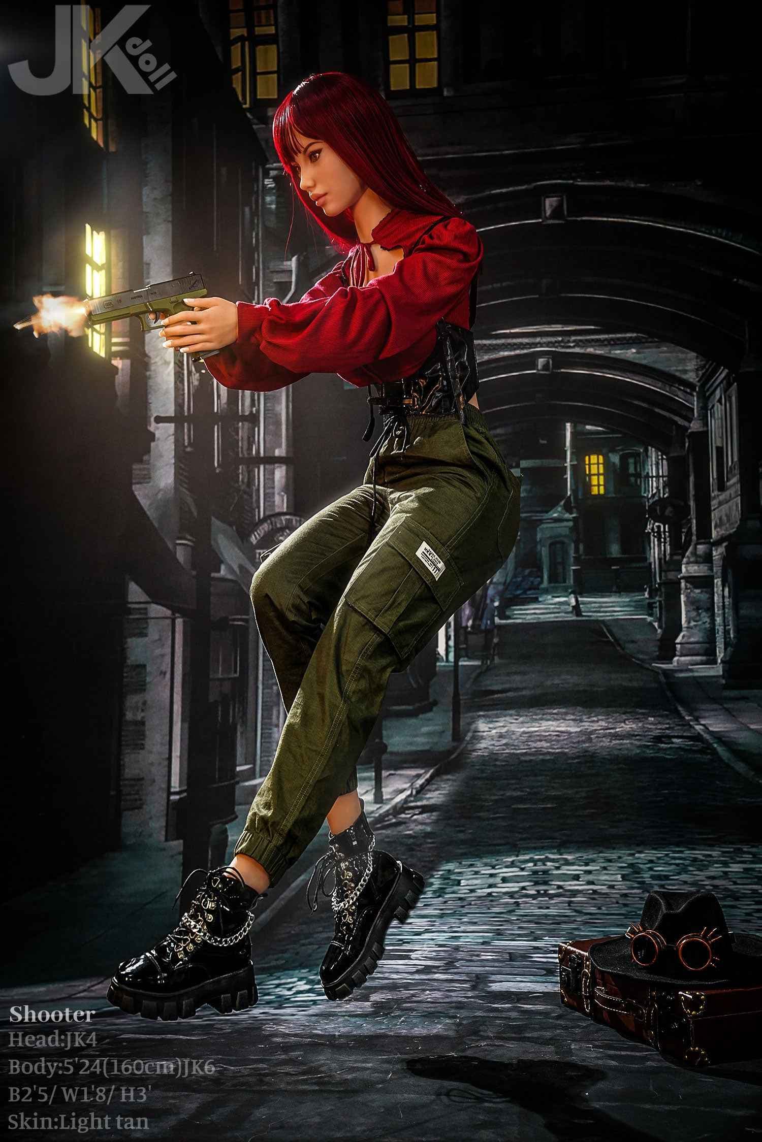 JK Doll Liz - 160 cm TPE Sexpuppe mit rotem Haar - 12