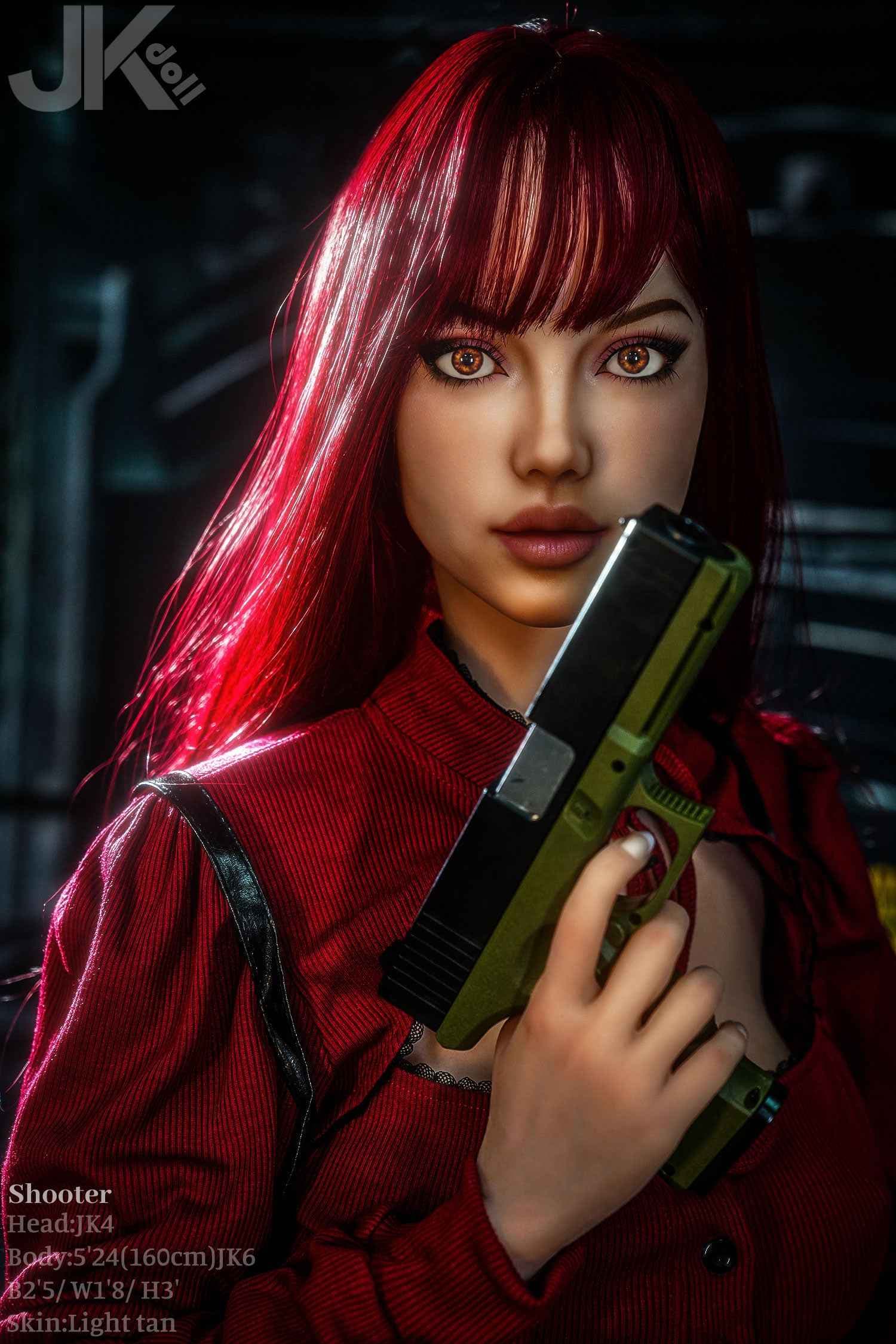 JK Doll Liz - 160 cm TPE Sexpuppe mit rotem Haar - 9