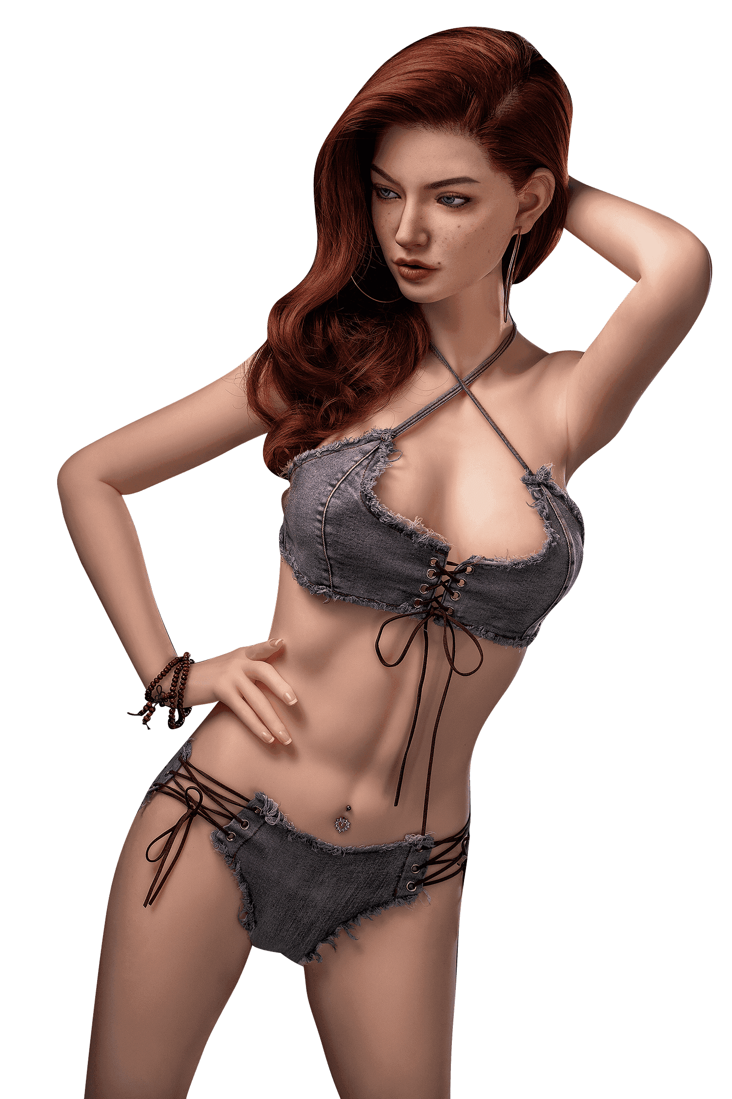 SY Doll Clita - Premium Silikon Sexpuppe mit rotbraunem Haar - 4