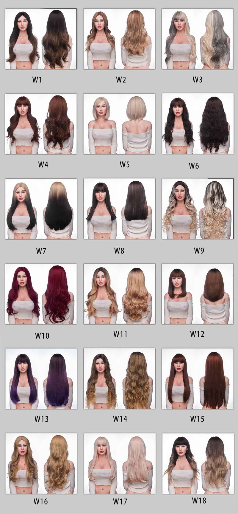 Perücke für Irontech Dolls Kauf Zubehör Irontech Doll kaufen Sexroboter KI